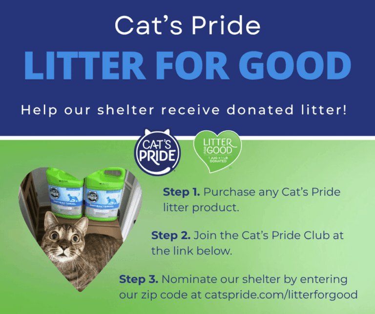 Nominate St. Sophia's to receive donated litter! No purchase necessary.
