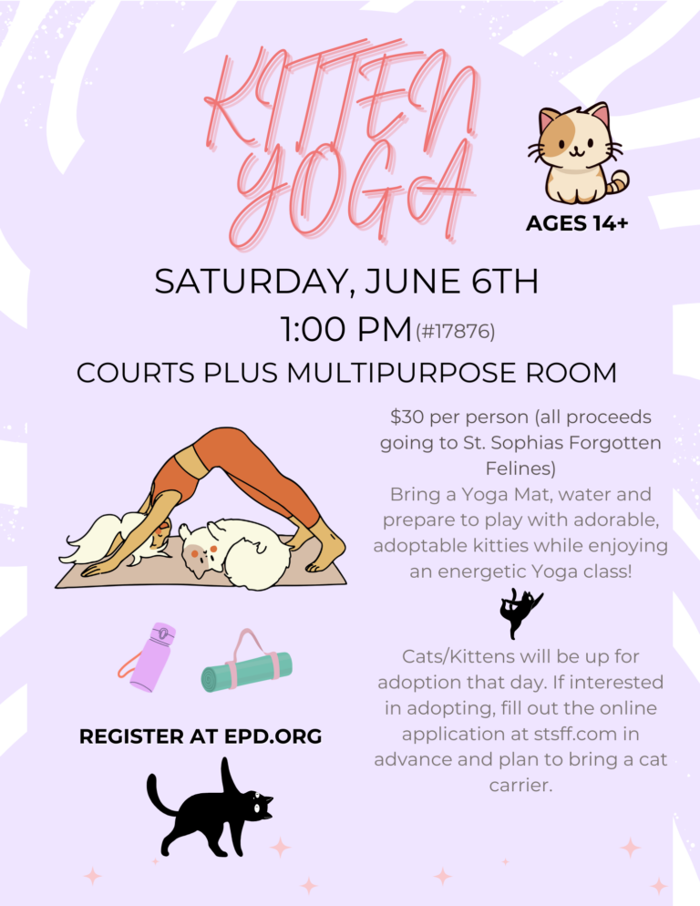Join us for Kitten Yoga this Saturday